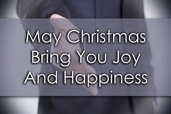May Christmas Bring You Joy And Happiness - business concept wit — Stock Photo, Image