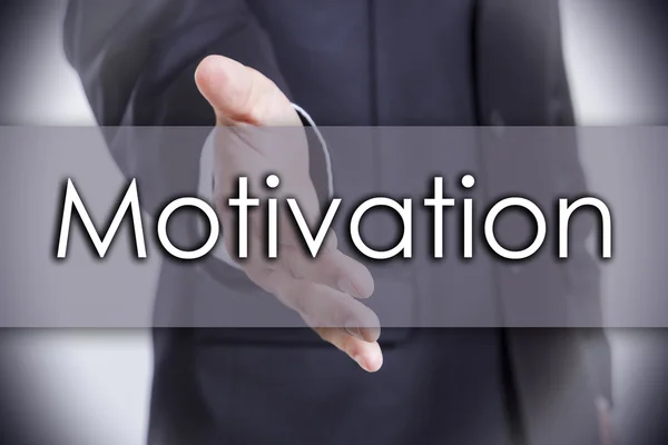 Motivazione - concetto di business con testo — Foto Stock