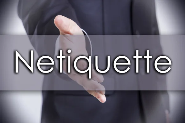 Netiquette - επιχειρηματική ιδέα με το κείμενο — Φωτογραφία Αρχείου