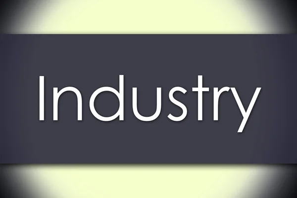 Indústria - conceito de negócio com texto — Fotografia de Stock