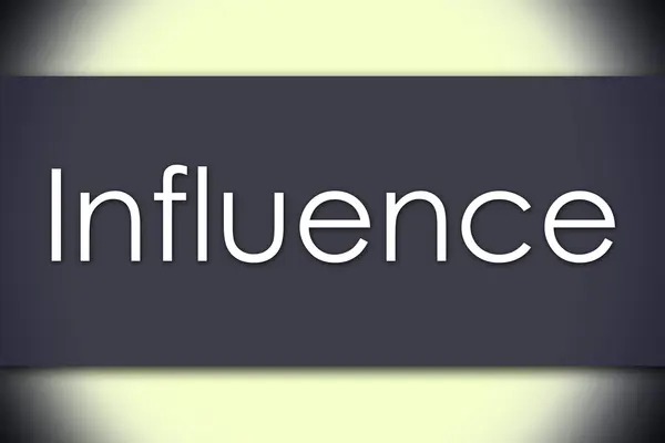 Influence - concept d'entreprise avec texte — Photo