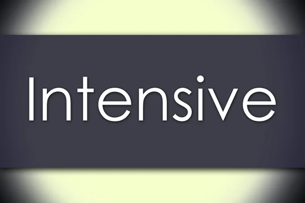 Intenzivní - obchodní koncept s textem — Stock fotografie