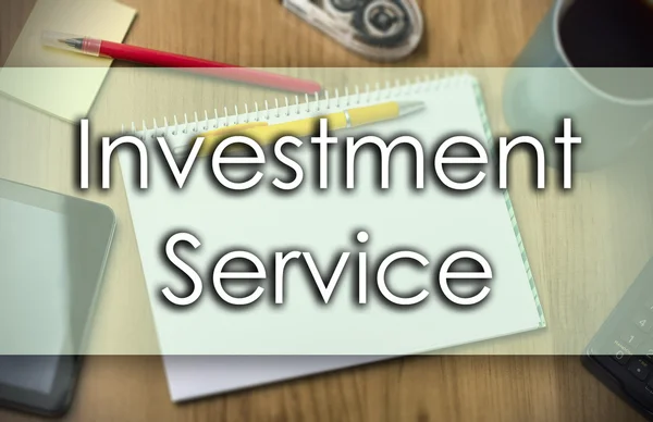 Investment Service - Geschäftskonzept mit Text — Stockfoto