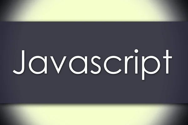 Javascript - concepto de negocio con texto — Foto de Stock