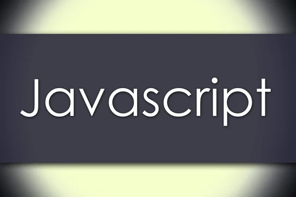 JavaScript - koncepcja biznesowa z tekstem — Zdjęcie stockowe