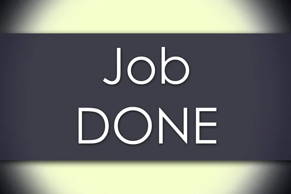Job DONE - бізнес-концепція з текстом — стокове фото