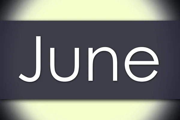 June - business concept with text — Stock Photo, Image