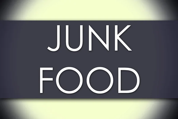 JUNK FOOD - conceito de negócio com texto — Fotografia de Stock