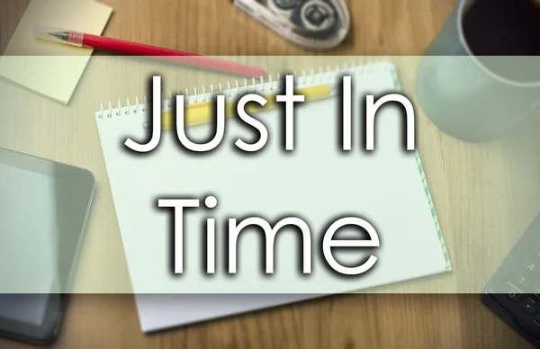 Just In Time - concetto di business con testo — Foto Stock