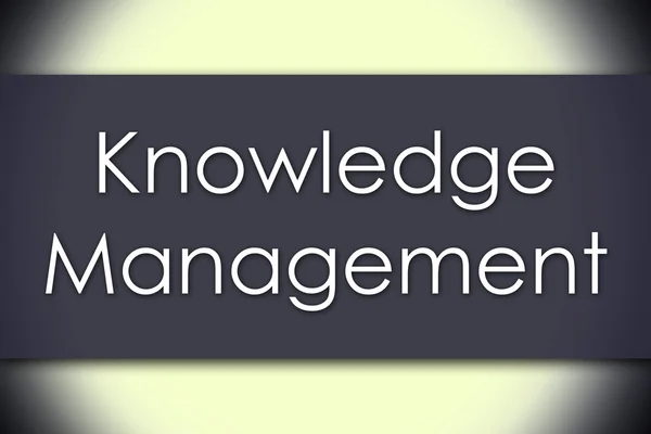 Knowledge Management - affärsidé med text — Stockfoto