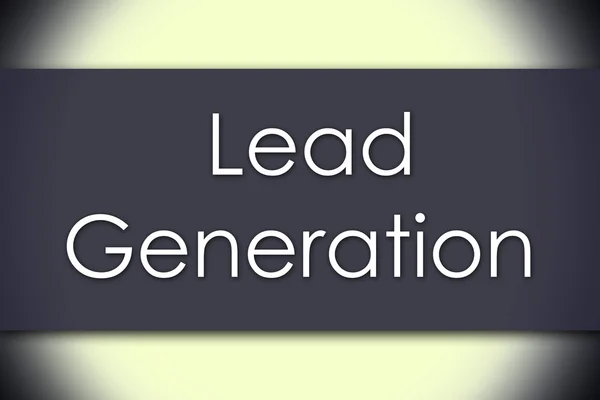 Leadgeneratie - bedrijfsconcept met tekst — Stockfoto