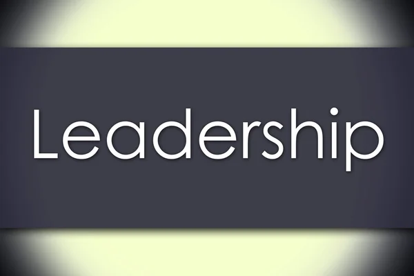 Leadership - business concept with text — Stock Photo, Image