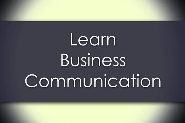 Aprende Comunicación Empresarial - concepto de negocio con texto — Foto de Stock