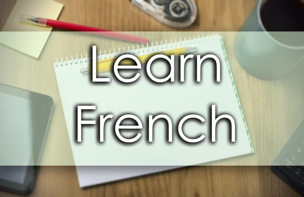 Learn French -  business concept with text