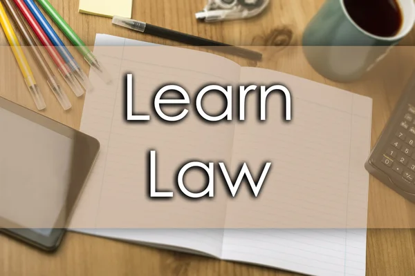 Learn Law - business concept with text — Stock Photo, Image