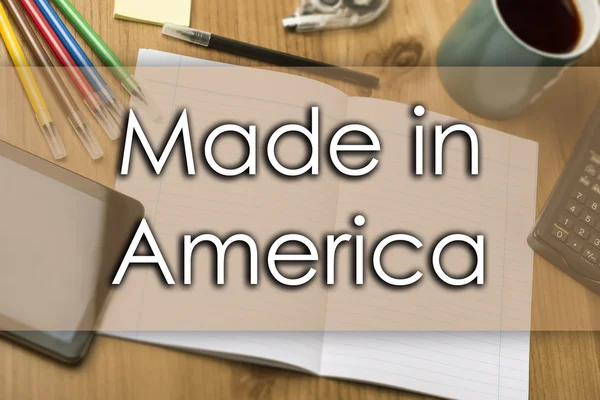 Made in America - concepto de negocio con texto — Foto de Stock