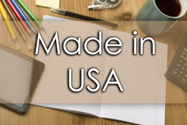 Made in USA - concepto de negocio con texto —  Fotos de Stock
