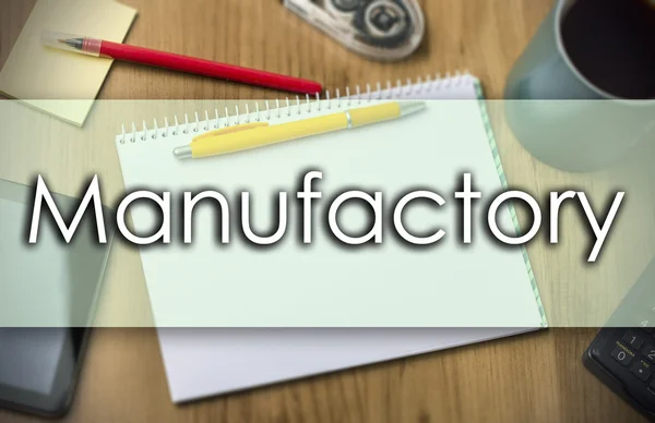 Manufactory -  business concept with text — Stock Photo, Image