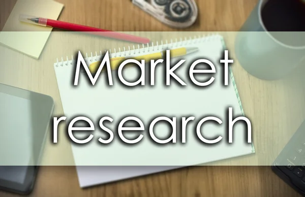 Market research -  business concept with text — Stock Photo, Image