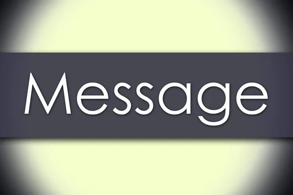Mensagem - conceito de negócio com texto — Fotografia de Stock