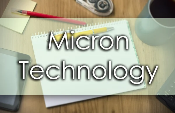 Micron Technology - obchodní koncept s textem — Stock fotografie