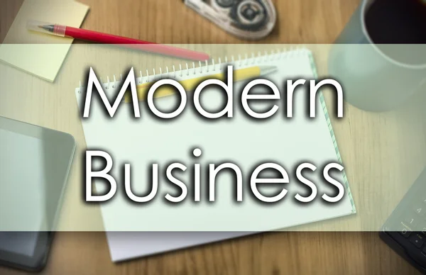 Сучасний бізнес - концепція бізнесу з текстом — стокове фото