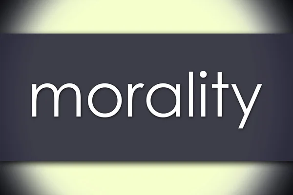Moralidade - conceito de negócio com texto — Fotografia de Stock