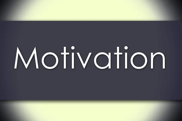 Мотивация - бизнес-концепция с текстом — стоковое фото