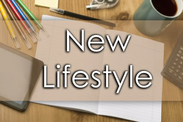 Novo estilo de vida - conceito de negócio com texto — Fotografia de Stock