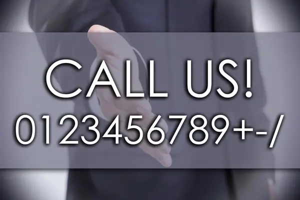 Зовите нас! - бизнес-концепция с текстом — стоковое фото
