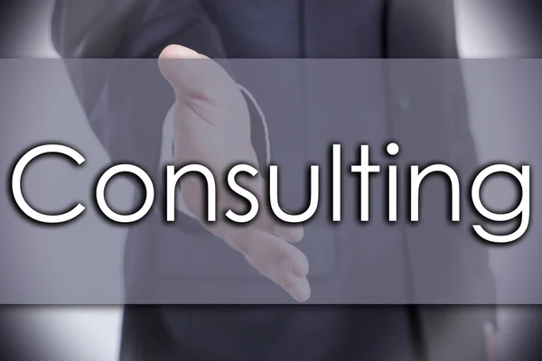 Consultoria - conceito de negócio com texto — Fotografia de Stock