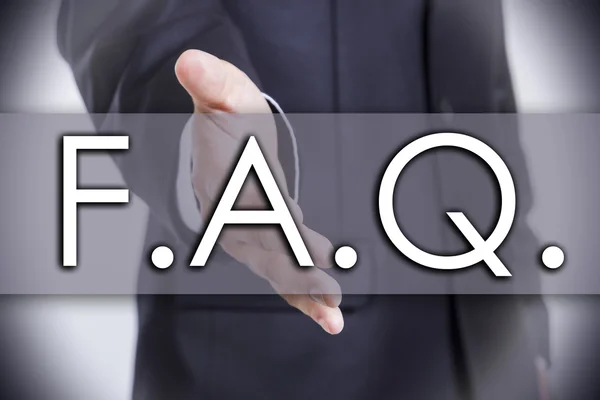 F.A.Q. - business concept with text — Stock Photo, Image