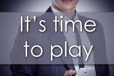 oyun zamanı - metin - iş kavramı ile genç işadamı