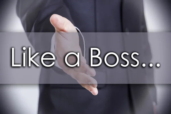 Like a Boss... - business concept with text — Stock Photo, Image