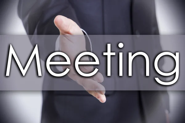 Meeting - business concept with text — Stock Photo, Image