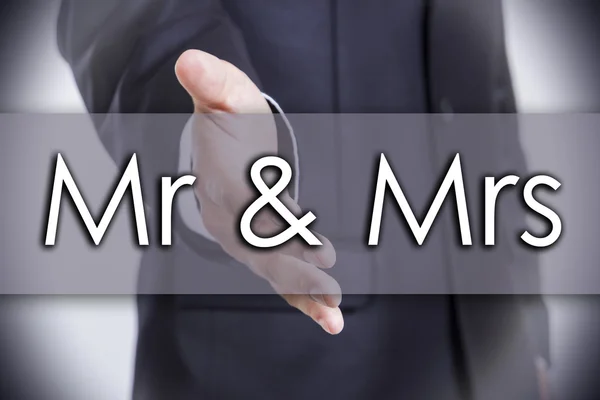 Mr & Mrs - бізнес-концепція з текстом — стокове фото