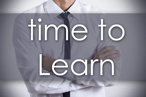 time to Learn - Young businessman with text - business concept