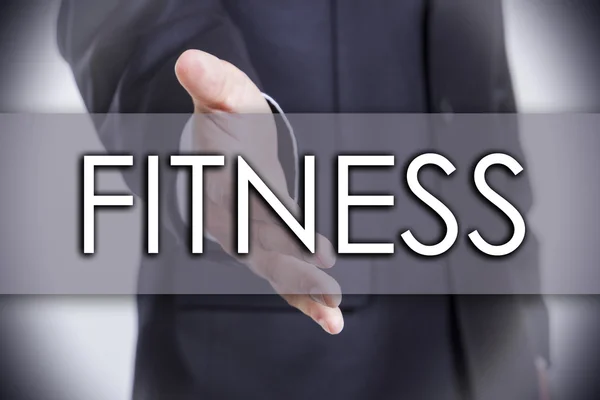 Fitness - affärsidé med text — Stockfoto