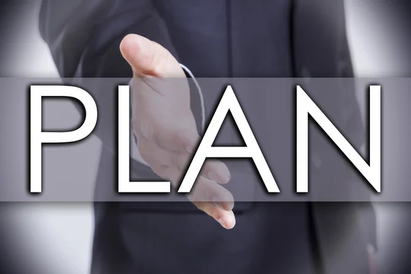PLAN - business concept with text — Stock Photo, Image