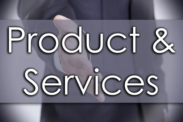 製品・ サービス - テキストのビジネス コンセプト — ストック写真