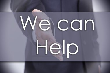 Yardımcı olabilir - metin ile iş kavramı