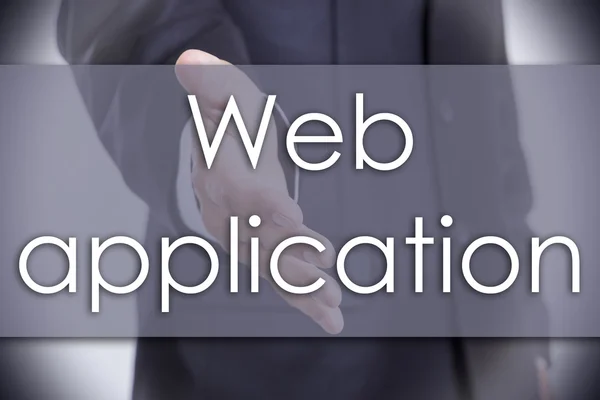 Web application - business concept with text — Stock Photo, Image