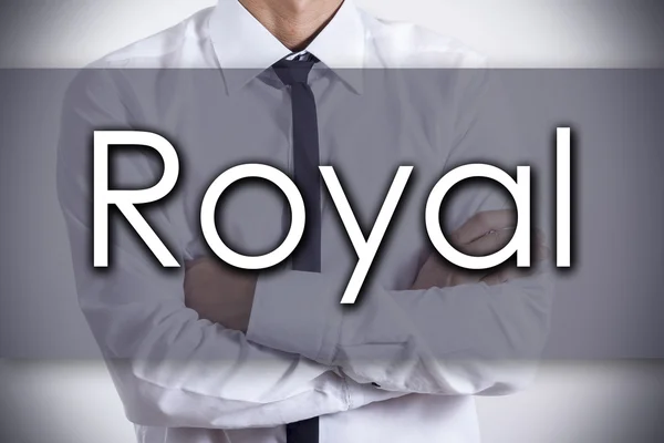 Royal - Jeune homme d'affaires avec texte - concept d'entreprise — Photo