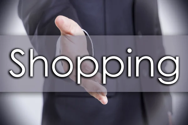 Shopping - business concept with text — Stock Photo, Image