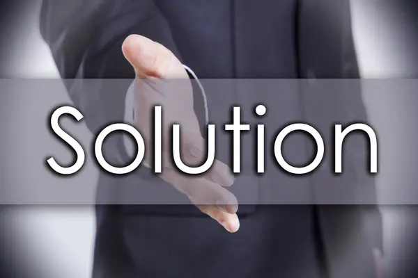 Solution - business concept with text — Stock Photo, Image