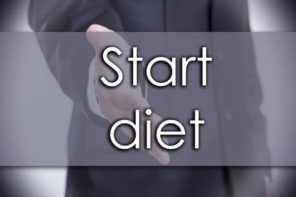 Start dieta - concept de afaceri cu text — Fotografie, imagine de stoc