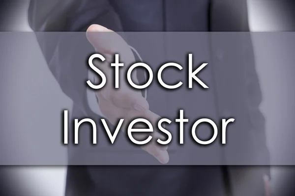Investidor de ações - conceito de negócio com texto — Fotografia de Stock