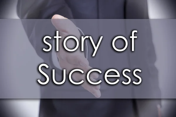 Histoire de succès - concept d'entreprise avec texte — Photo