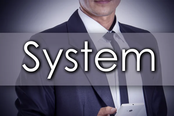 System - Jungunternehmer mit Text - Geschäftskonzept — Stockfoto