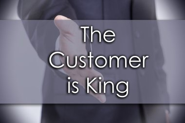 Müşteri kraldır - metin ile iş kavramı